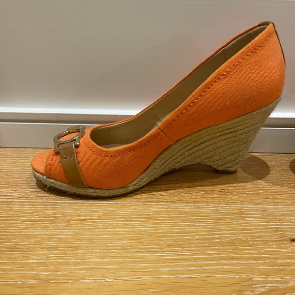 Orange wedge summer shoe - Picture 4 of 6